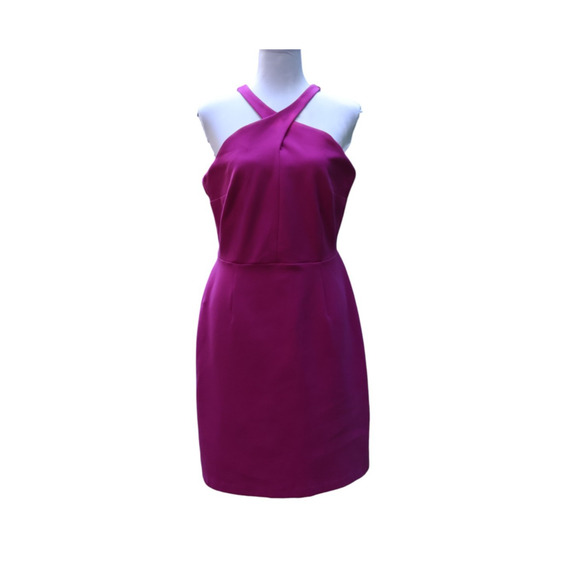 NWT Magenta Halter Dress Cocktail Party Sorority Rush Event Date Night Size 10 - Picture 1 of 11
